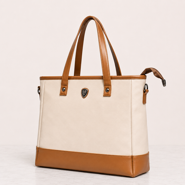 The Ivory Caramel Tote - alternate view