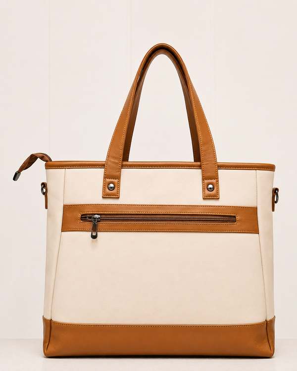 The Ivory Caramel Tote - alternate view 2