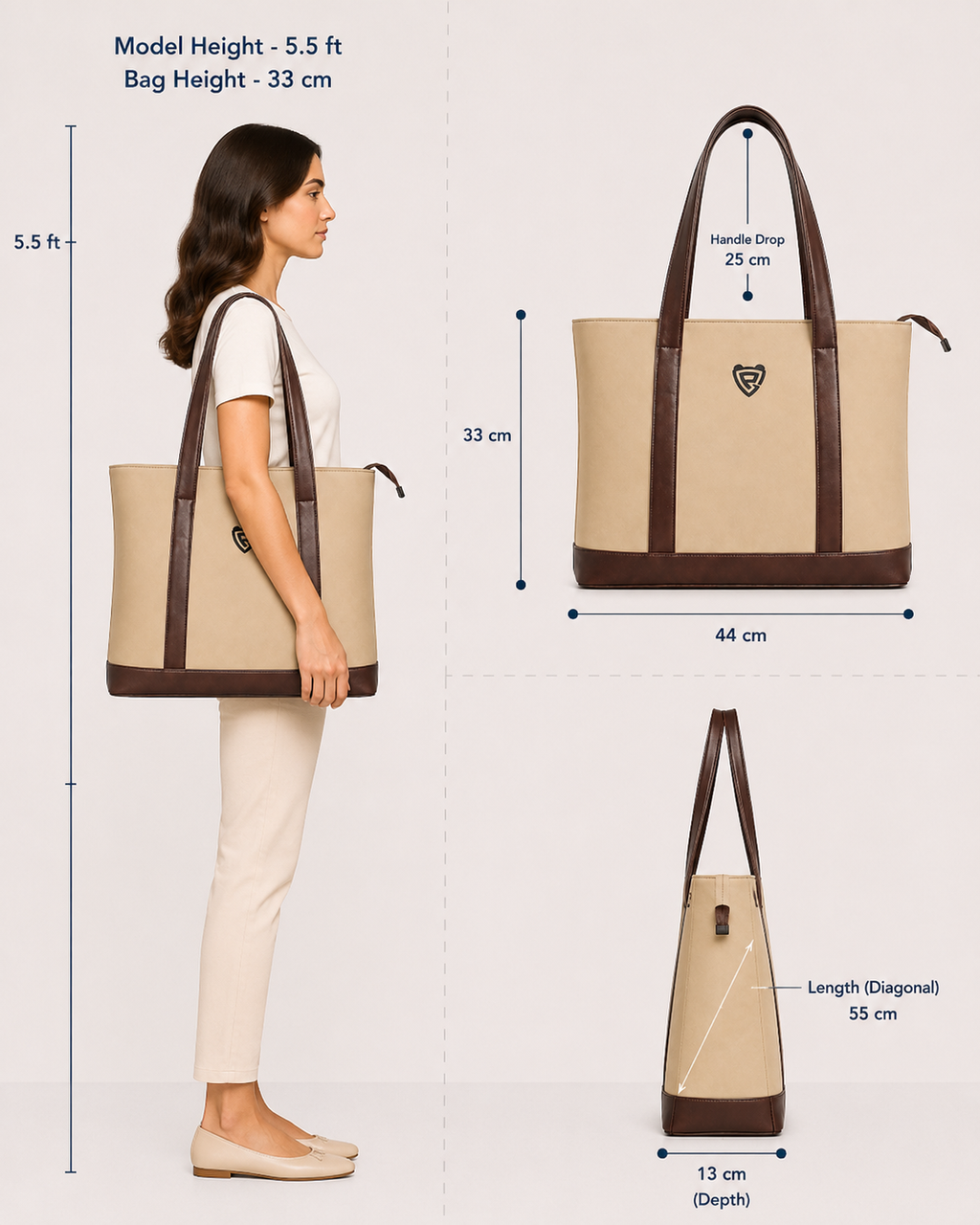 THE MOCHA BEIGE TOTE