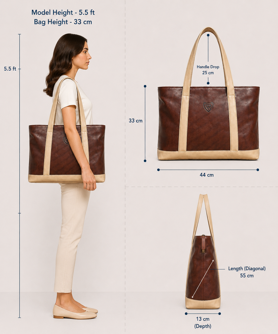 THE ESPRESSO BROWN TOTE
