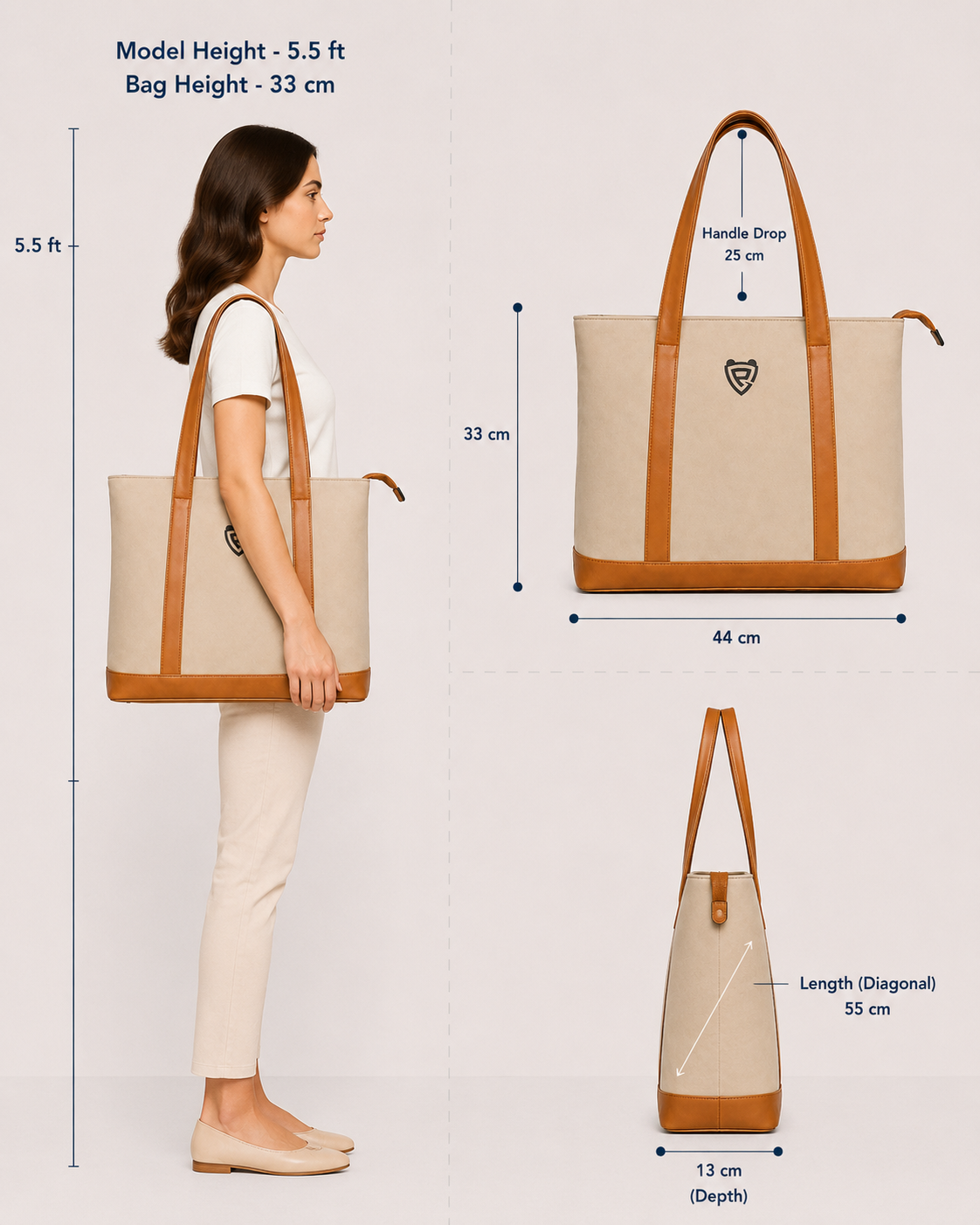 THE SAND BEIGE TOTE