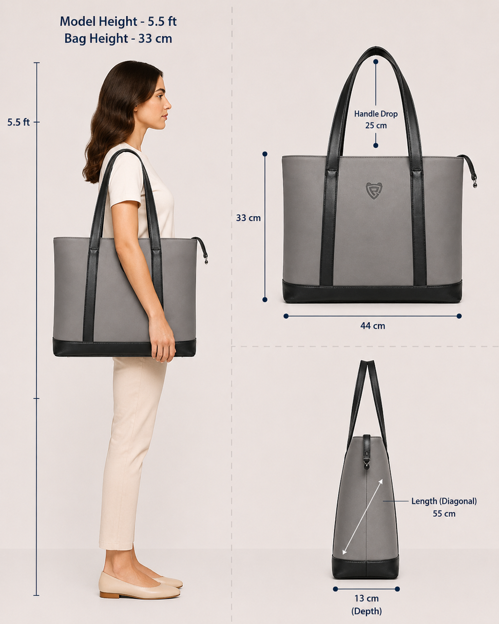 THE CLASSIC GRAY TOTE