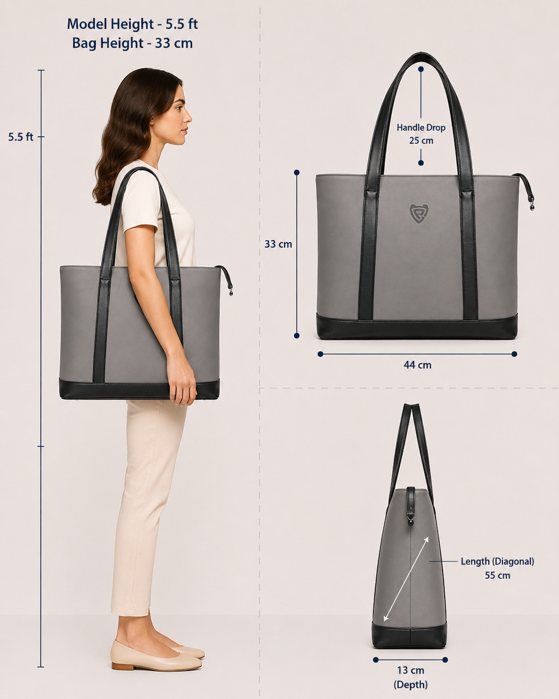 THE CLASSIC GRAY TOTE