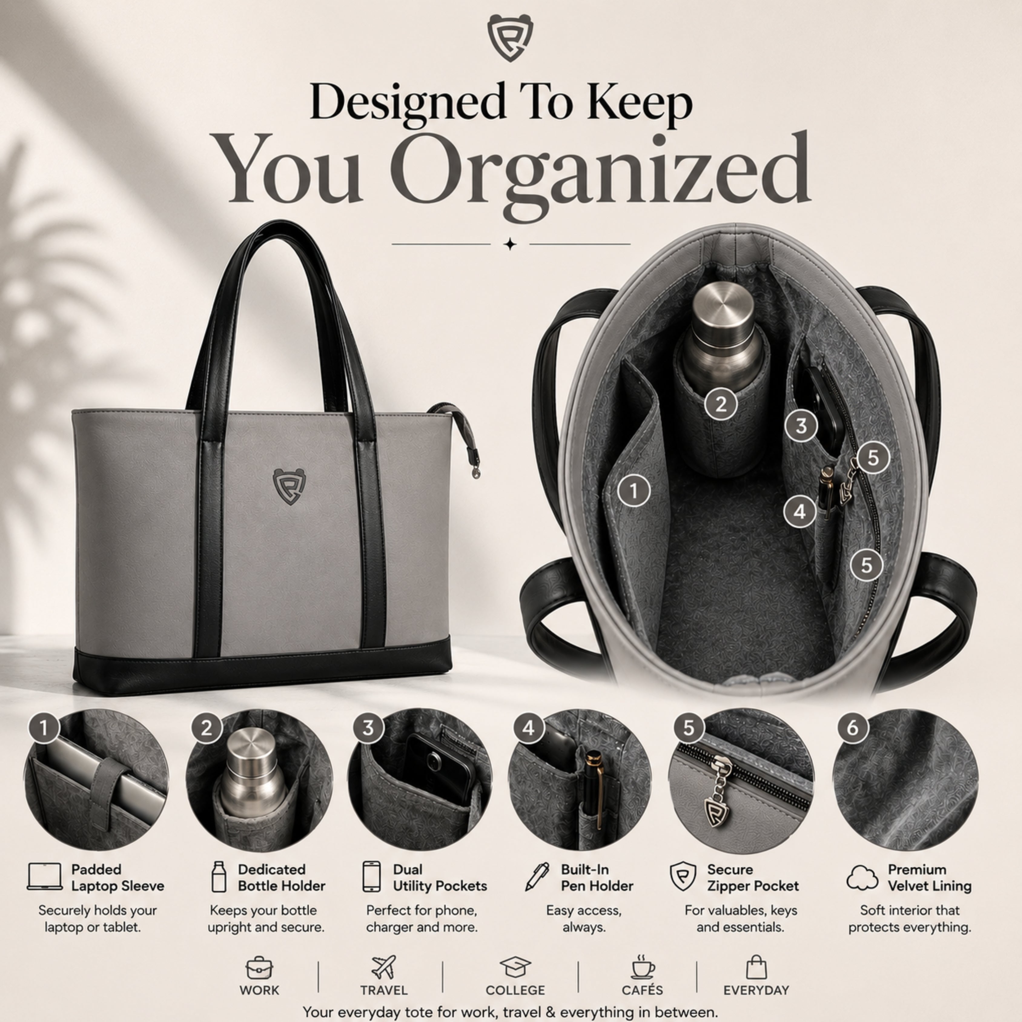 THE CLASSIC GRAY TOTE