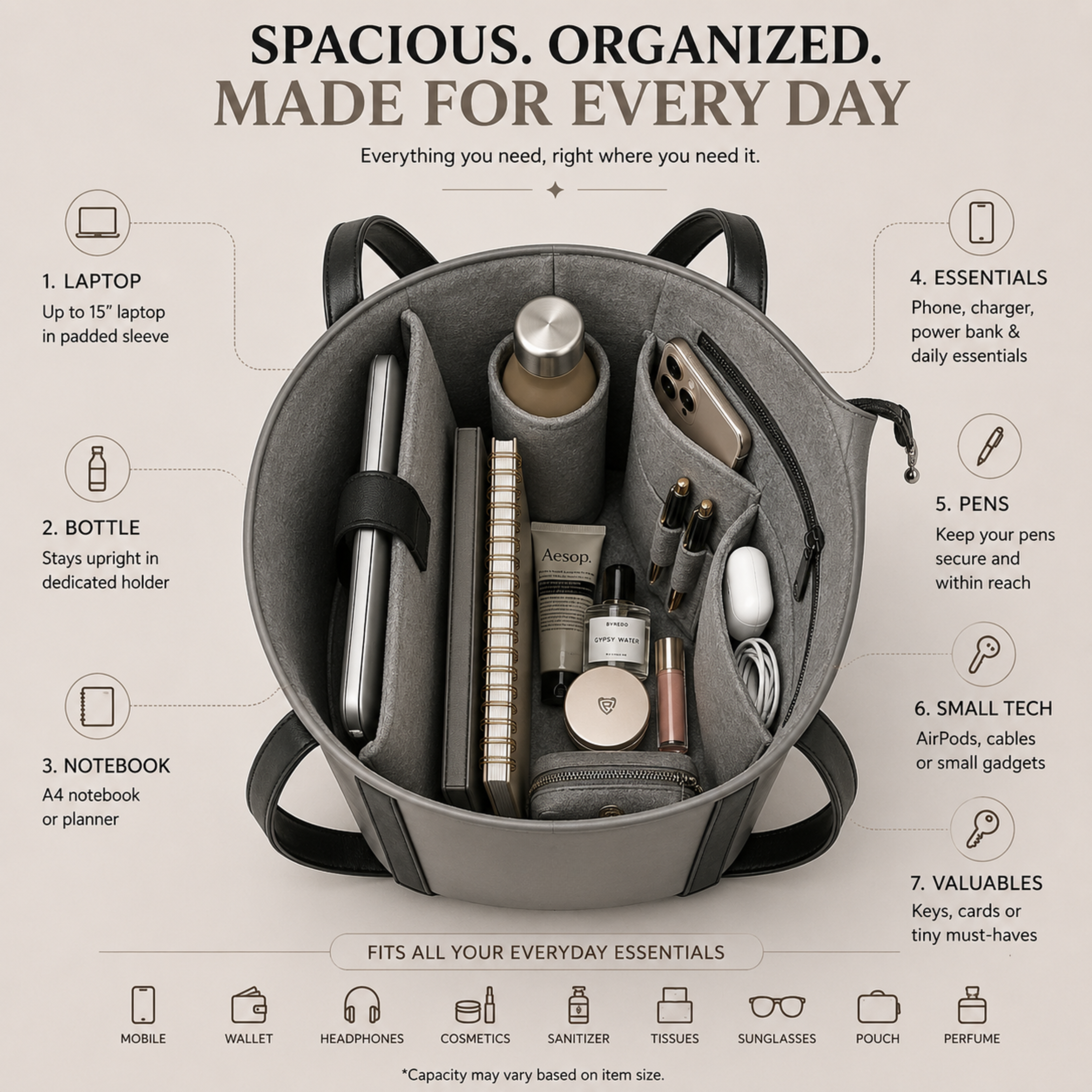 THE CLASSIC GRAY TOTE