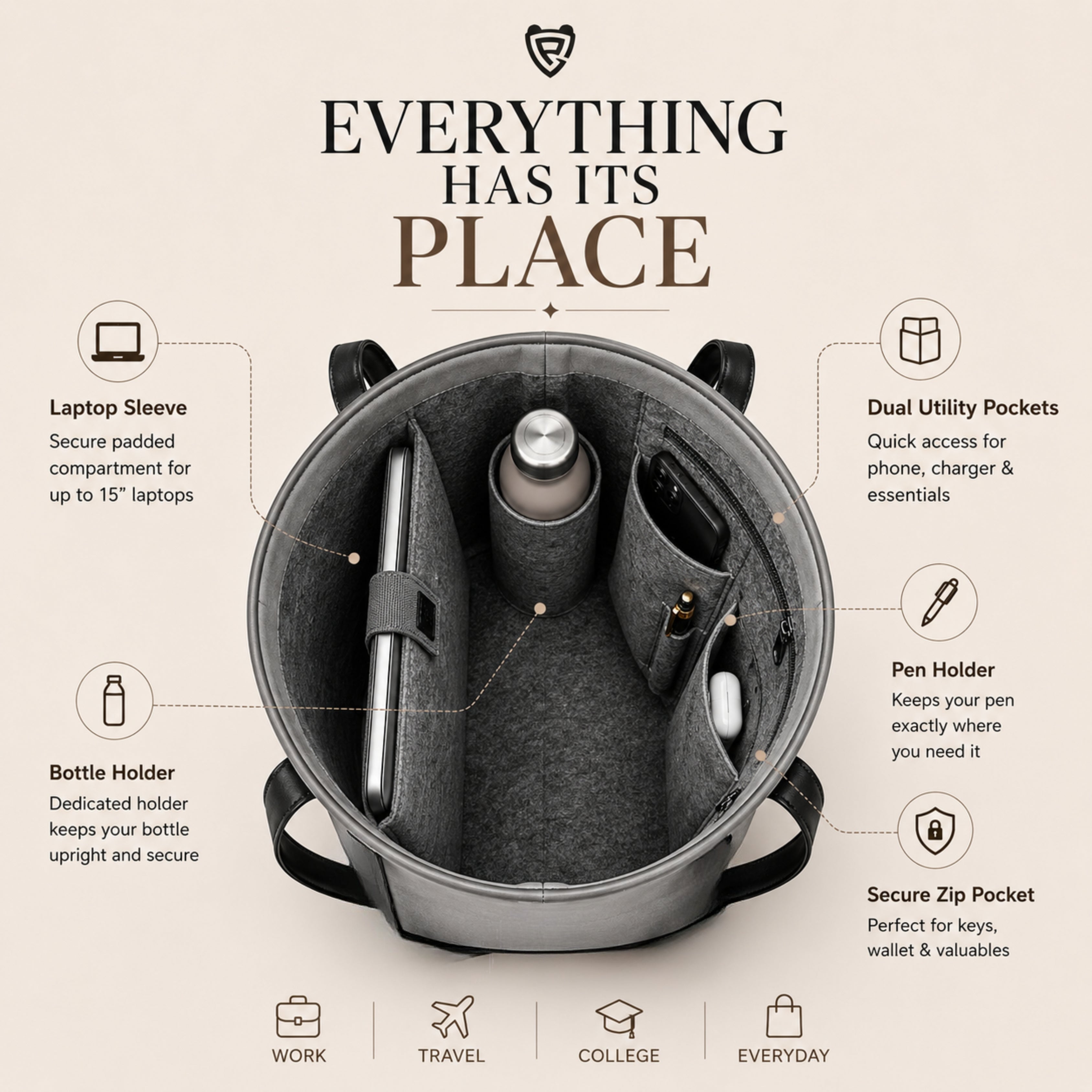THE CLASSIC GRAY TOTE