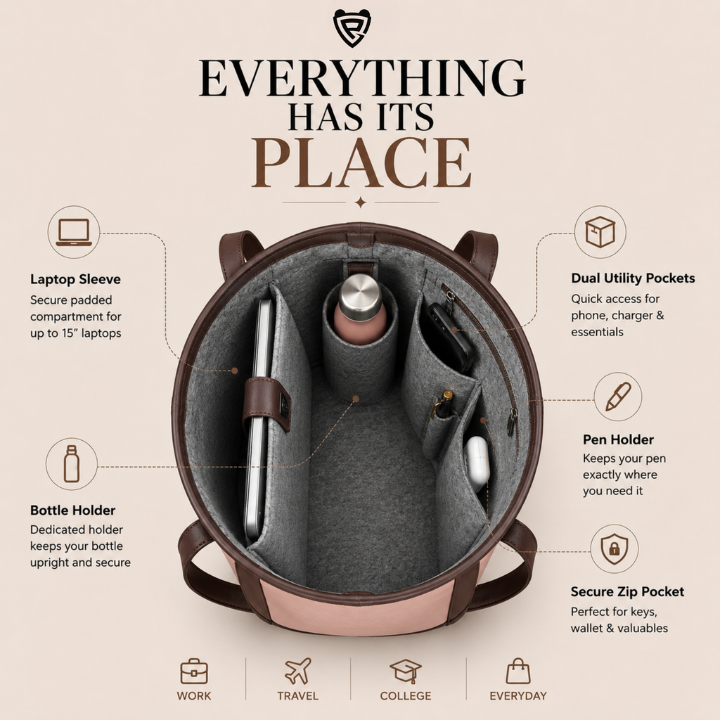 The Rose Cocoa Tote